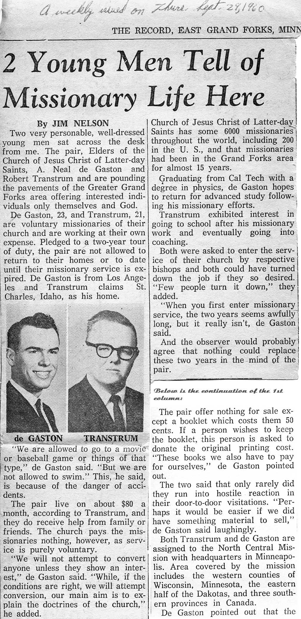 Neal & Elder Robert Transtrum  1960  9 29  001.jpg